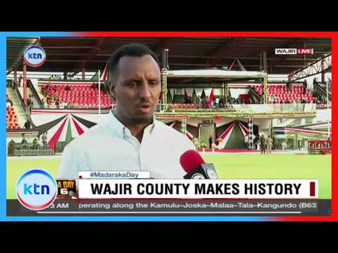 Kenyans troop to Wajir Stadium for the 63rd Madaraka Day celebrations