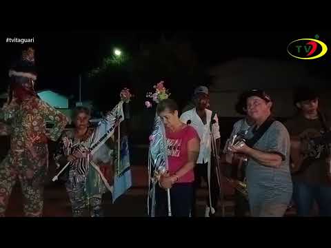 Folia de Reis Goiana de Itaguari sendo embaixada por Abeni no dia 25/12/2025