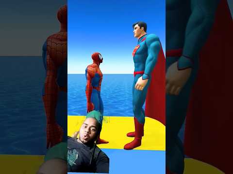 GTA V Punch Run With Spider-Man vs Iron-Man | Funny Animation #spiderman #shorts #gta #gtav