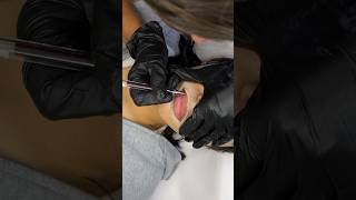 Dark lip neutralization NYC #tattoolips #makeup #darklipcorrection #lipblushing #cosmeticprocedure