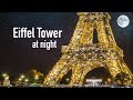 EIFFEL TOWER AT NIGHT, Paris France (Eiffel Tower sparkling & twinkling at night in Paris)