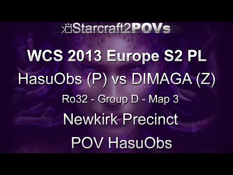 SC2 HotS - WCS 2013 EU S2 PL - HasuObs vs DIMAGA - Ro32 Group D - Map 3 - Newkirk Precinct - HasuObs