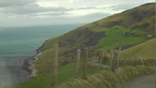 Driving along the cliffs in northern Ireland