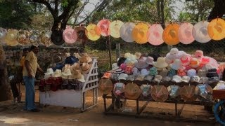 Stree shops for hats, Mahabalipuram Town