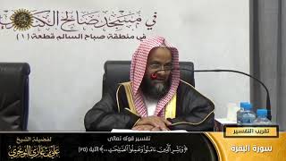 صورة تفسير قوله تعالى (وبشر الذين ءامنوا ... ) الآية (25) | أ. د. علي بن غازي التويجري
