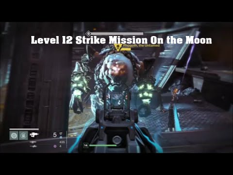 Destiny Level 12 Titan Moon Strike Mission Gameplay Walkthrough / Playthrough Boss Battle