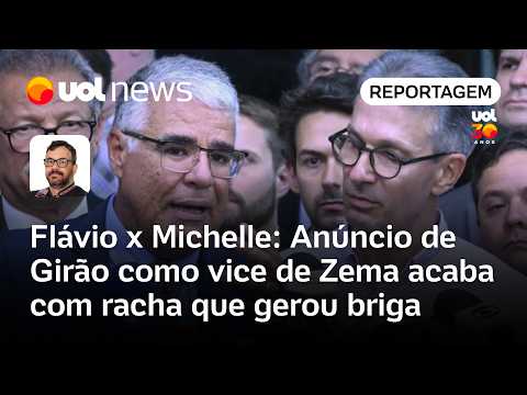 Flávio x Michelle: Anúncio de Girão como vice de Zema acaba com racha que gerou briga | Madeiro