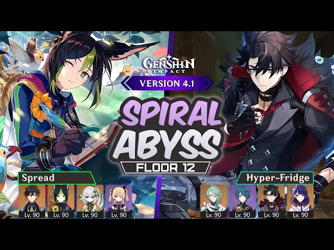 V4.1 Abyss Floor 12 Run ft. C0 Tighnari Spread & C0 Wriothesley Hyper-Fridge