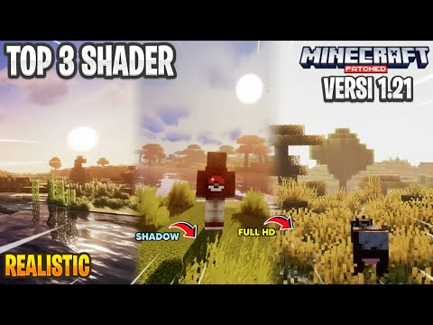 TOP 3 SHADERS MCPE 1.21+ REALISTIC TERBAIK SEPANJANG MASSA!! | support di MCPE 1.21 android Ram 2GB