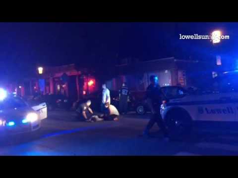 Video: The bars poured out after #LowellFolk and someone was knocked out outside the Worthen @lowell