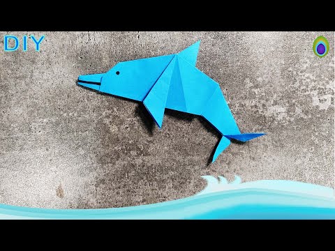 DIY | How to Make Paper Dolphin Fish Origami Very Easily Step by Step.