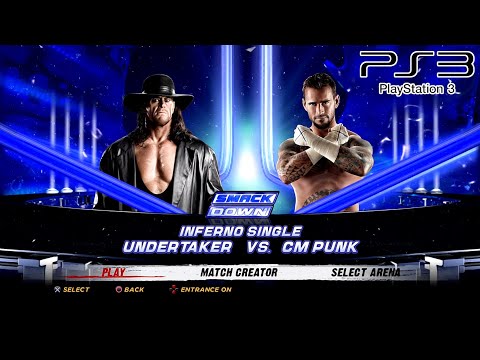 WWE '12 PS3 - Undertaker VS CM Punk - Inferno [2K][mClassic]