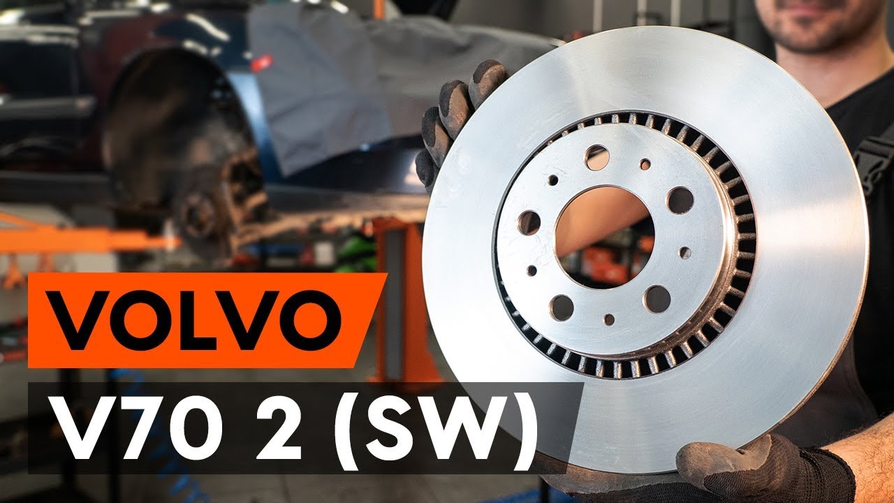 Como mudar discos de travão da parte dianteira em Volvo V70 SW - guia de substituição