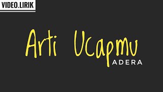 Arti Ucapmu || Adera || Lyrics Video By #Cover_U