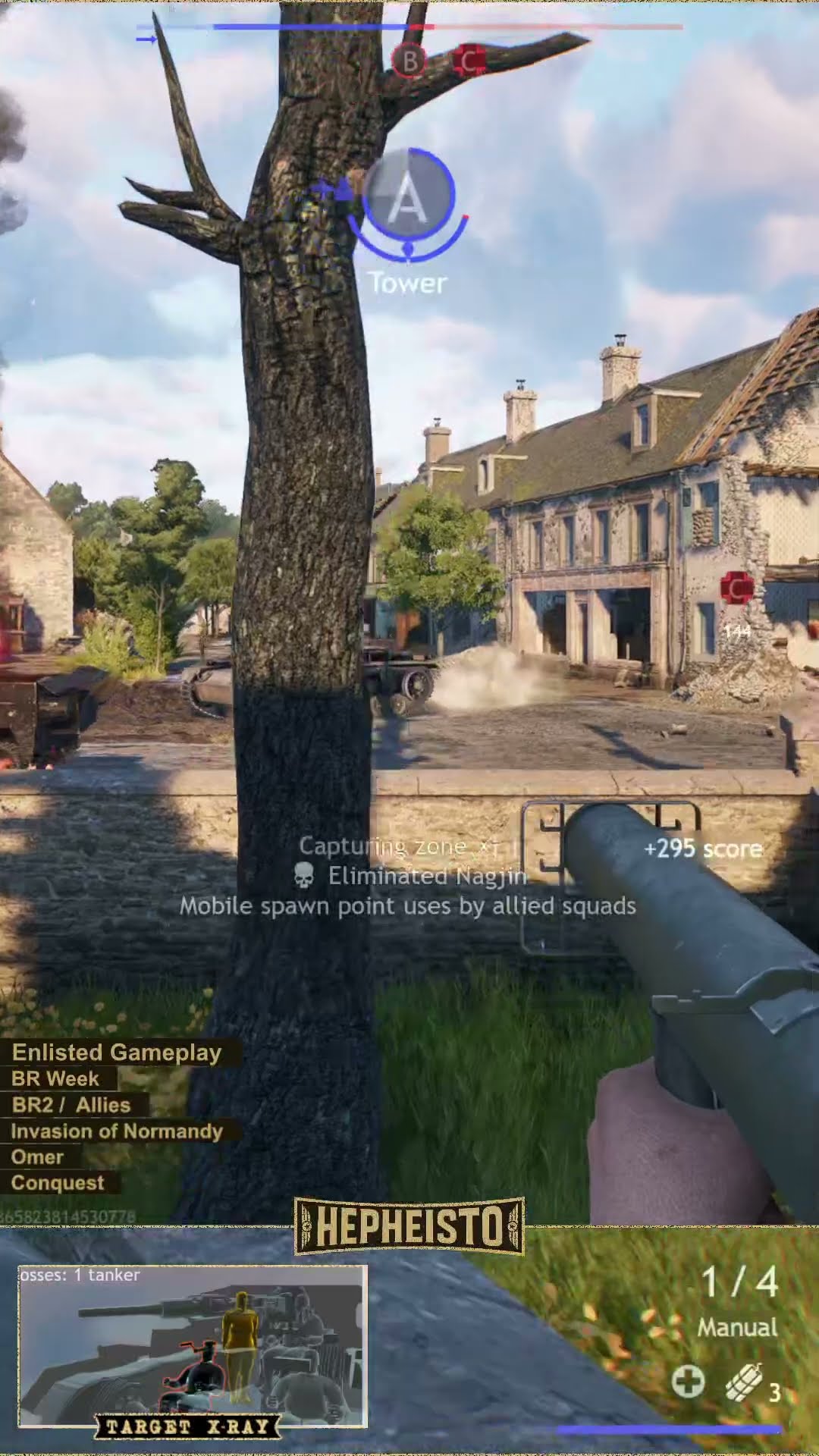 Anti Tank Gunner eliminates Panzer III J with M1 Bazooka