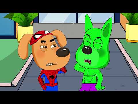 Rescue Labrador Baby and Doberman Baby of Labrador Spiderman | Sheriff Labrador Animation