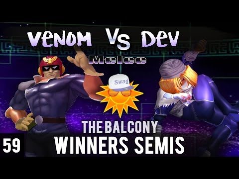 Melee @ The Balcony 59 - Winners Semis ft. R3 | Venom (Falcon) vs. Devastation (Sheik)