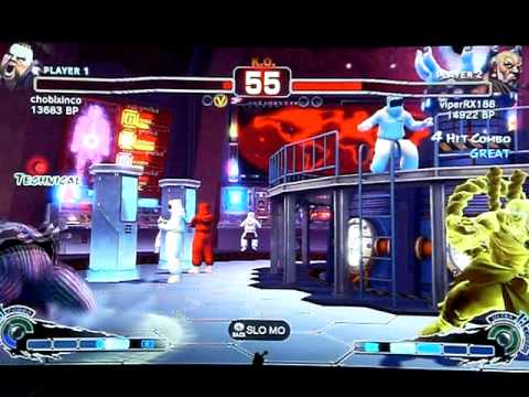 viperRX188 [Gouken] vs chobixinco [Rufus] SUPER STREET FIGHTER 4 - Japanese Online Ranked Matches
