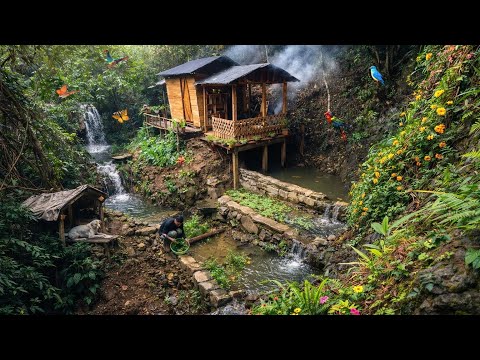400 Days Caring for Fish Ponds and Vegetables, Harvesting, and Cooking in the Rain