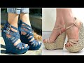 Most trendy collection of high heel wedge sandals.