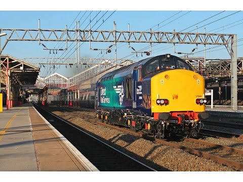 DRS 37069 passing Crewe on 0Z37 Derby RTC to Gresty Bridge 20/1/2016