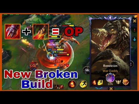 Renekton Vs Galio Baron Lane Gameplay - Renekton unstoppable With this Broken Build..