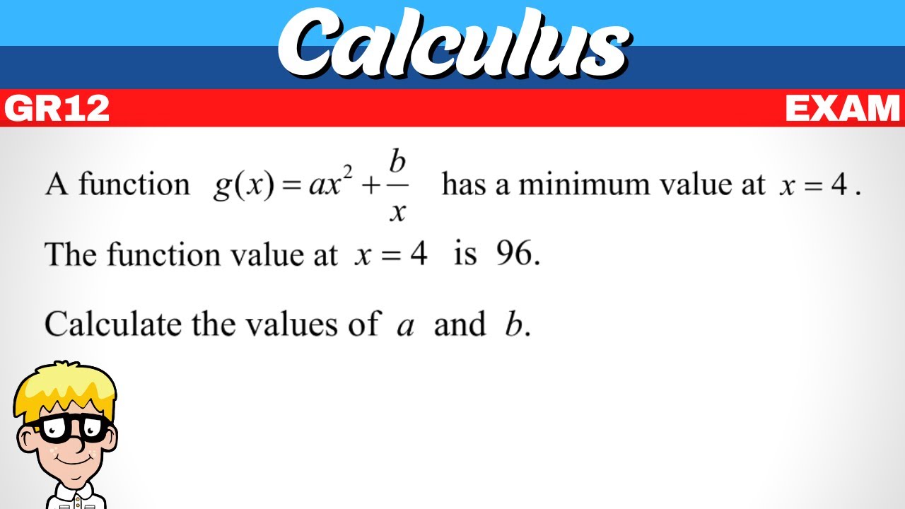 Calculus Grade 12 Exam Questions