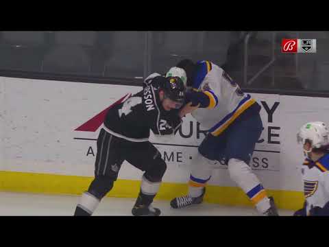 Lias Andersson stands up for Gabe Vilardi after hit from Dakota Joshua.