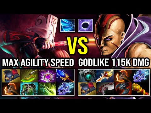 JUGGERNAUT OR ANTI MAGE?? Battle of the Grandfather of Late Game Carry with Max Agility Speed DotA 2
