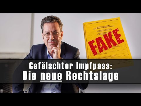 Impfass Betrug: Die neue Rechtslage beim gefäschten Impfpass. Rechtsanwalt Dr. Knies