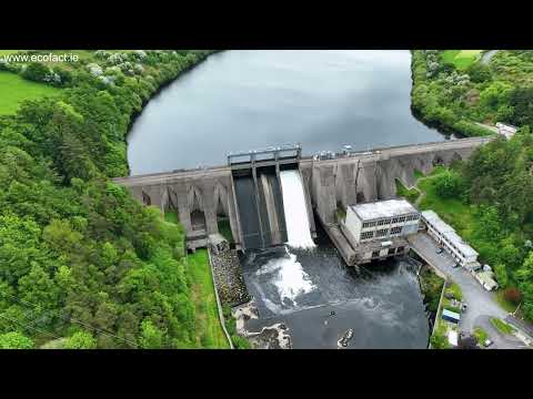 Inniscarra Dam on the River Lee, Co Cork (4K)
