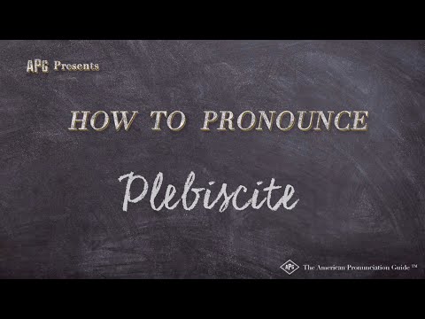 How to Pronounce Plebiscite (Real Life Examples!)