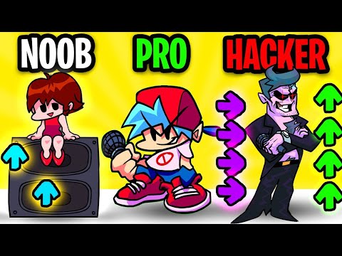 Can We Go NOOB vs PRO vs HACKER In FRIDAY NIGHT FUNKIN'? (FNF MAX LEVEL HACK!)