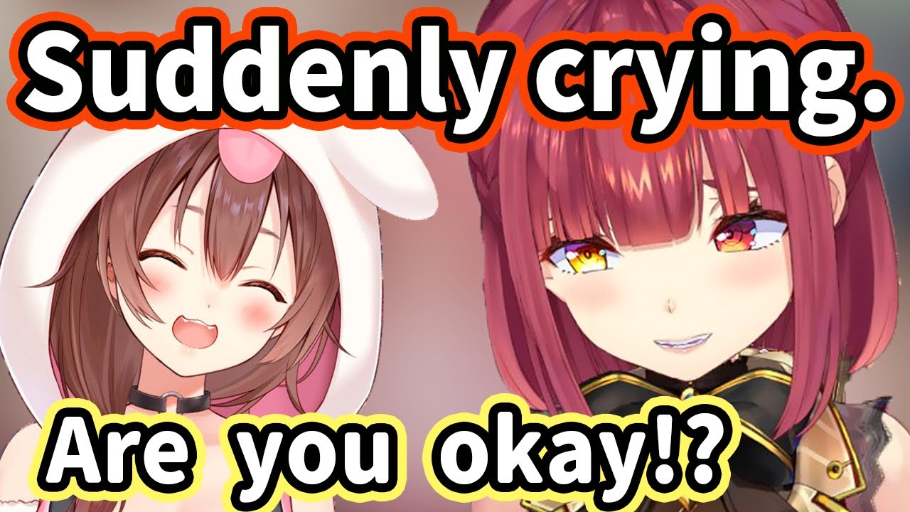 Marin suddenly starts crying.【Hololive | Eng Sub】