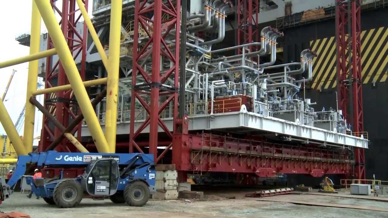 Plataforma P-55 | Construção e montagem