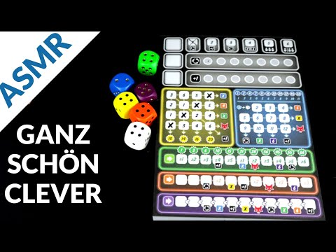 ASMR Solo Board Game Playthrough - GANZ SCHÖN CLEVER (Whispering)