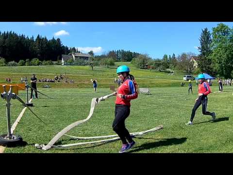 Okresní kolo hry Plamen Vrchovina 2017: štafeta dvojic - SDH SLATINY - starší