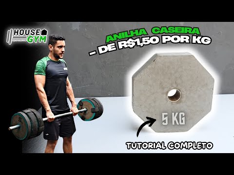 Como fazer ANILHAS de CONCRETO por menos de R$ 1,50 o kg!