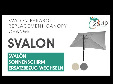 SVALÖN Sonnenschirm Ersatzbezug wechseln - SVALON parasol replacement canopy change