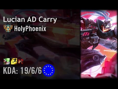 Lucian AD Carry vs Sivir - HolyPhoenix - EUW Challenger Patch 6.7