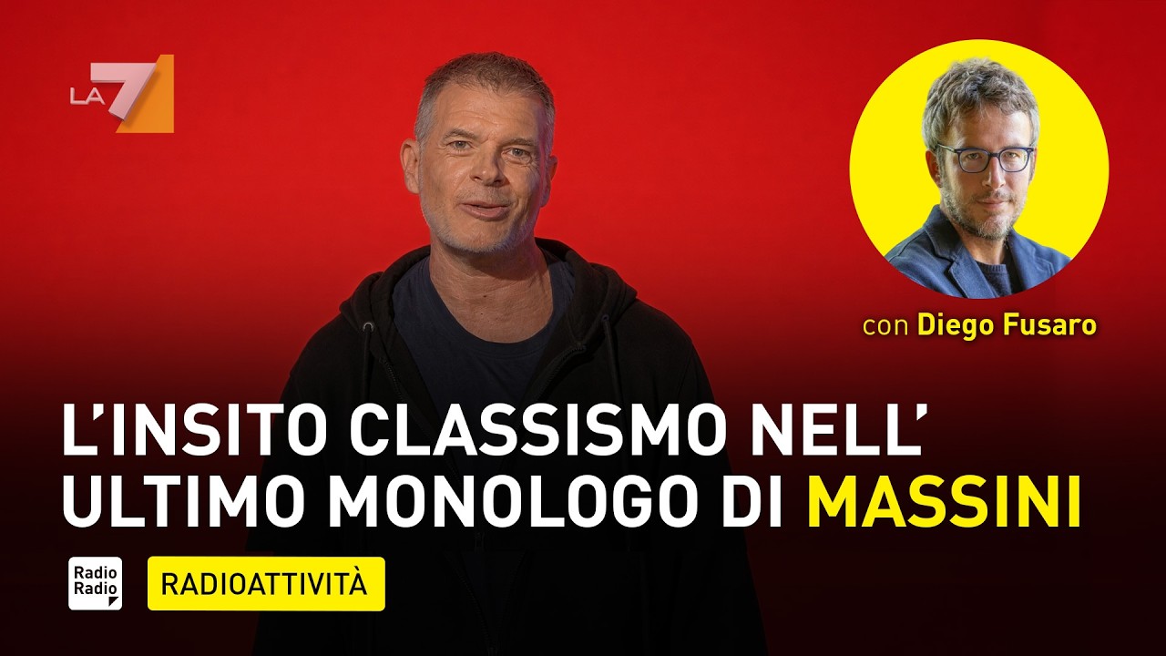 Massini si tradisce durante il monologo in TV: vuole sensibilizzare ma svela il paradosso migratorio