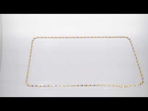 Collana da Uomo in Oro giallo e bianco 18 Kt