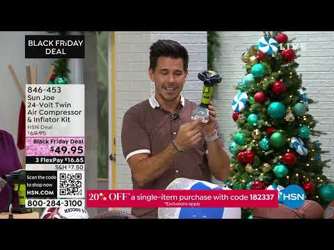 Sun Joe 24Volt Twin Air Compressor   Inflator Kit