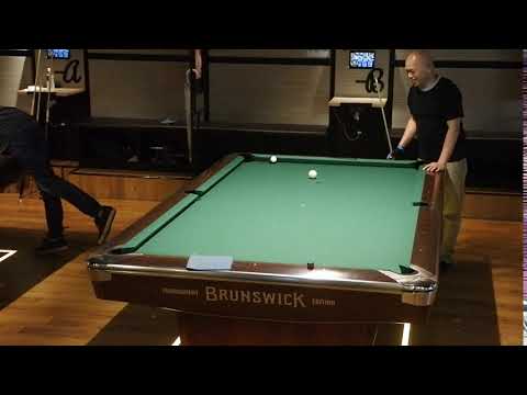 Antonio Lining throws a cue ball.