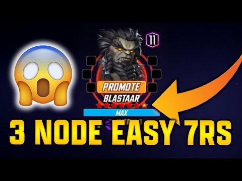 Only 3 Nodes To Get 7RS Blastaar Event Made Easy - MARVEL Strike Force - MSF