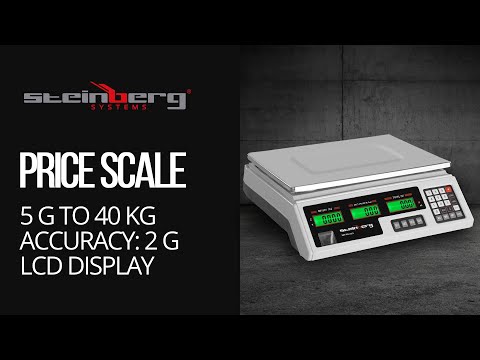 video - Price Scale - 40 kg / 2 g - 33.9 x 23.3 x 0.6 cm