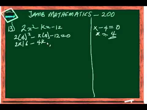 (www.jamb.org.ng) Jamb Maths Past Question And Answer 2008 Qn 13