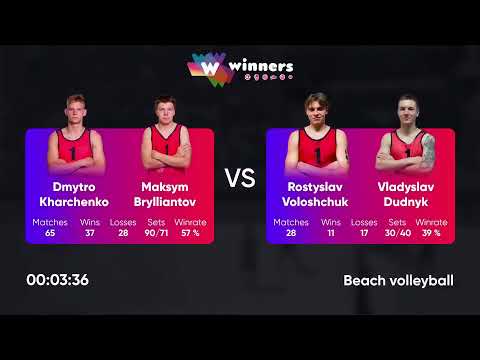 01:05 D. Kharchenko / M. Brylliantov - R.Voloshchuk / V. Dudnyk 18.03.2023 |Winners Beach Volleyball