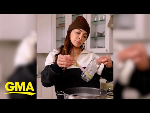 Part of a video titled Easy method to remove labels from glass jars l GMA - YouTube