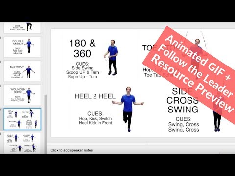 Follow the Leader Videos in PE – Jump Rope Tricks Animated GIFs